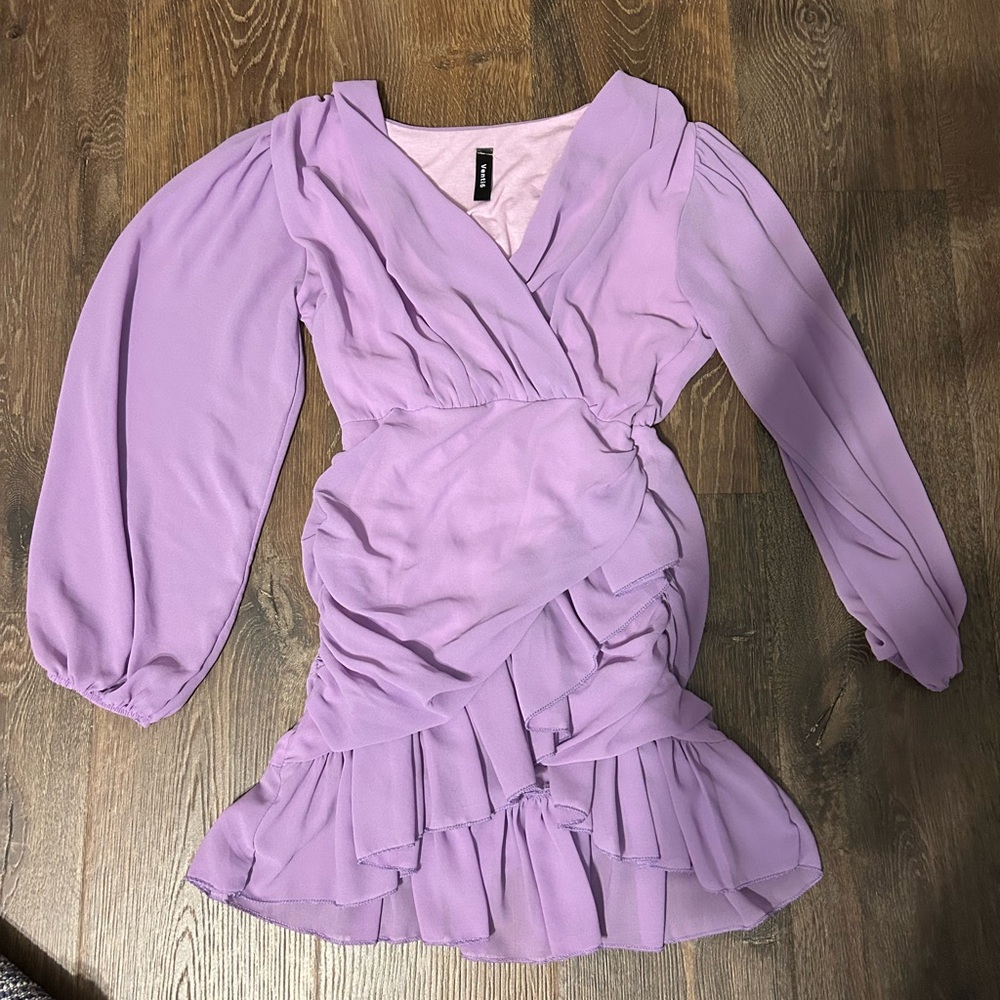 Lavender Ruffle Venti6 Wrap Dress
